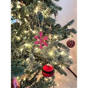 NEW ROOST Multicolor Laser Cut Wood Ornaments Set of 6